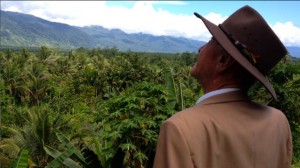 Grandad enjoys the view at Kokoda