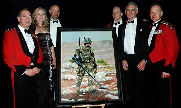 This painting, “The Searcher” of a Sapper taken during a patrol in Afghanistan as part of Operation Slipper.